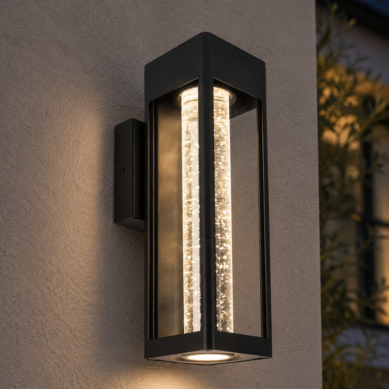 Bolita Black LED Outdoor Lantern Wall Light
