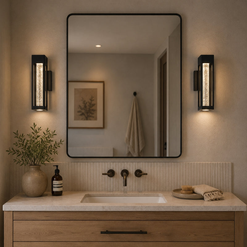 Bolita Black LED Outdoor Lantern Wall Light