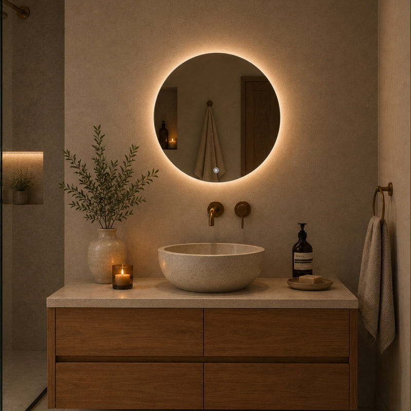 Clara Round Frameless Backlit CCT LED Bathroom Mirror