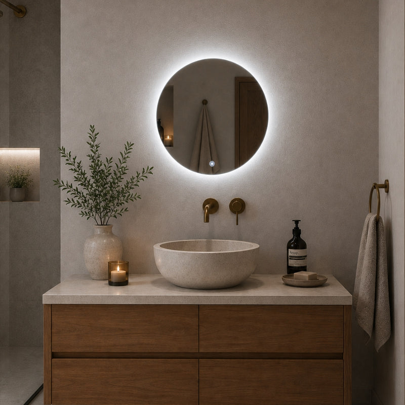 Clara Round Frameless Backlit CCT LED Bathroom Mirror