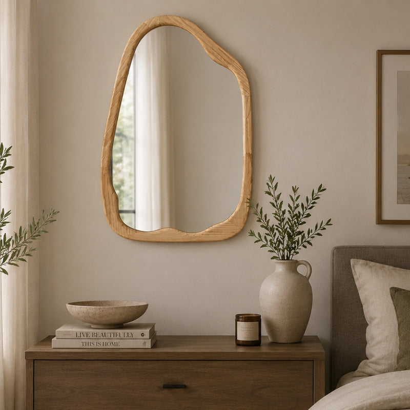 Sabi Natural Irregular Wood Mirror 2 Sizes