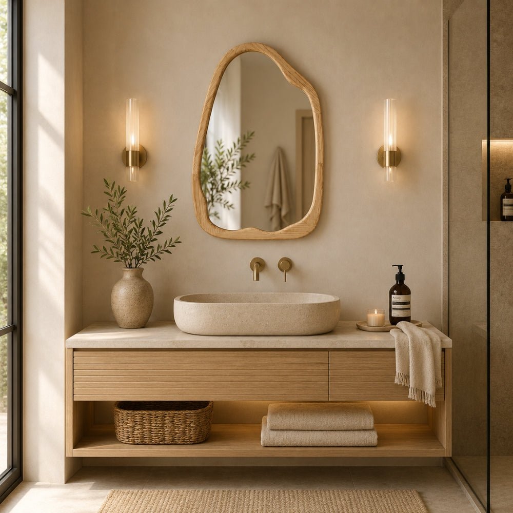 Sabi Natural Irregular Wood Mirror 2 Sizes — Lighting.co.za
