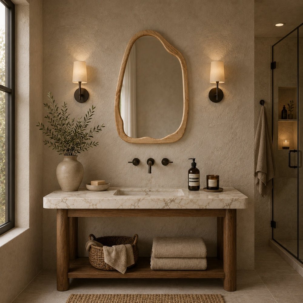 Sabi Natural Irregular Wood Mirror 2 Sizes — Lighting.co.za