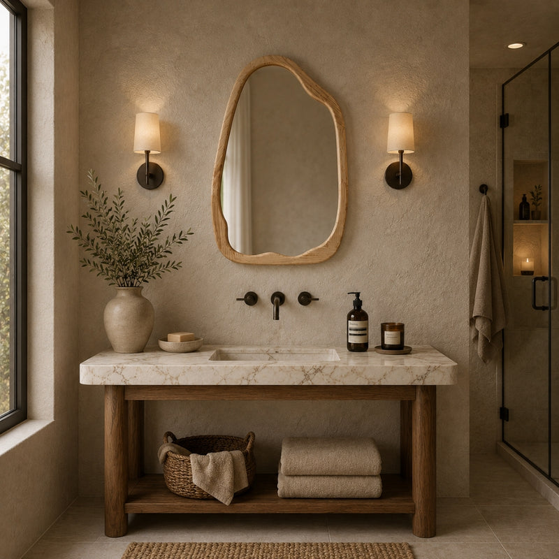 Sabi Natural Irregular Wood Mirror 2 Sizes