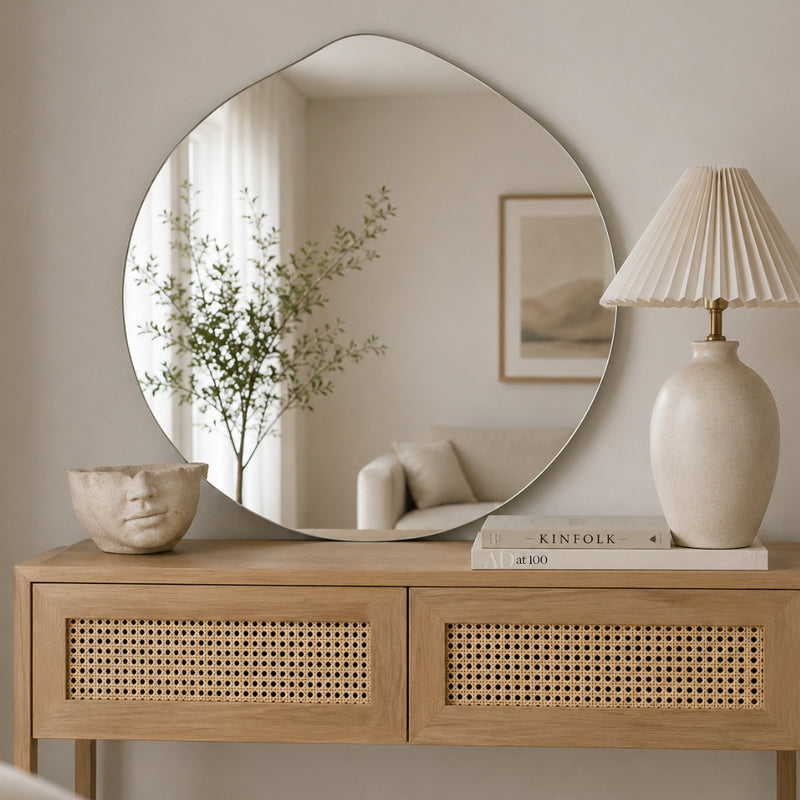 Diva Irregular Black Frame Mirror 2 Sizes