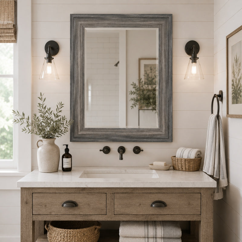 Tide Harbour Grey Wall Mirror