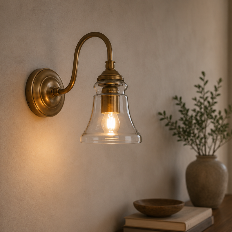 Plaza Antique Brass | Antique Silver Wall Light