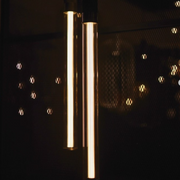 Sabre Single Black and Clear Glass Slim LED Pendant Light - Lighting.co.za