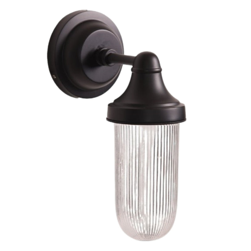 Fabio Antique Brass | Black | Antique Silver and Clear Glass Wall Light - Lighting.co.za