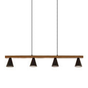 Mirai Black and Wood Linear Pendant Light - Lighting.co.za