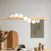 Orion Astral Sphere And Wood Stem Pendant Light - Lighting.co.za
