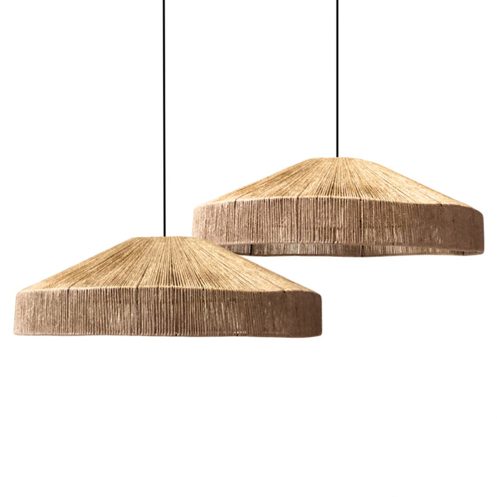 Bali Moroccan Black or Natural Jute Pendant Light