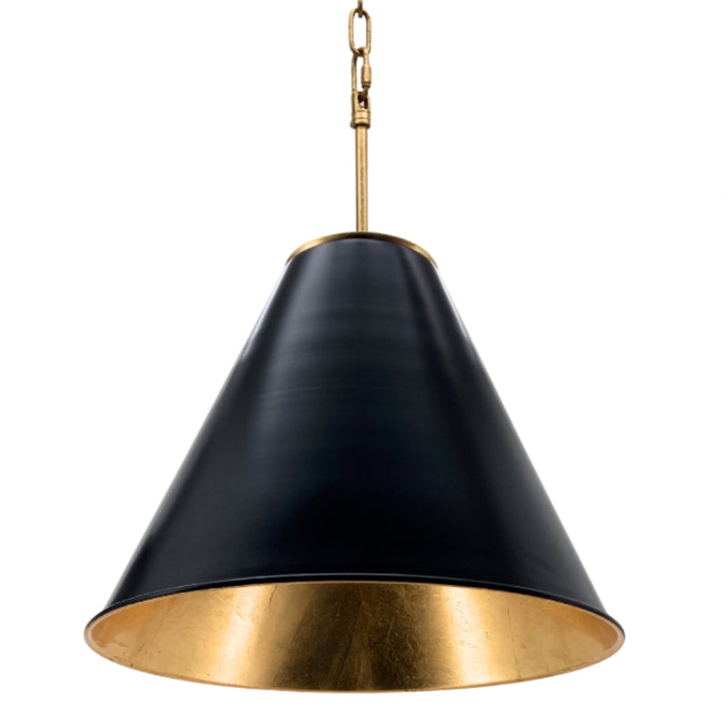 Moda Large Black or White and Gold Pendant Light - Lighting.co.za