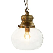 Helen Clear Glass and Brass or Silver Pendant Light - Lighting.co.za