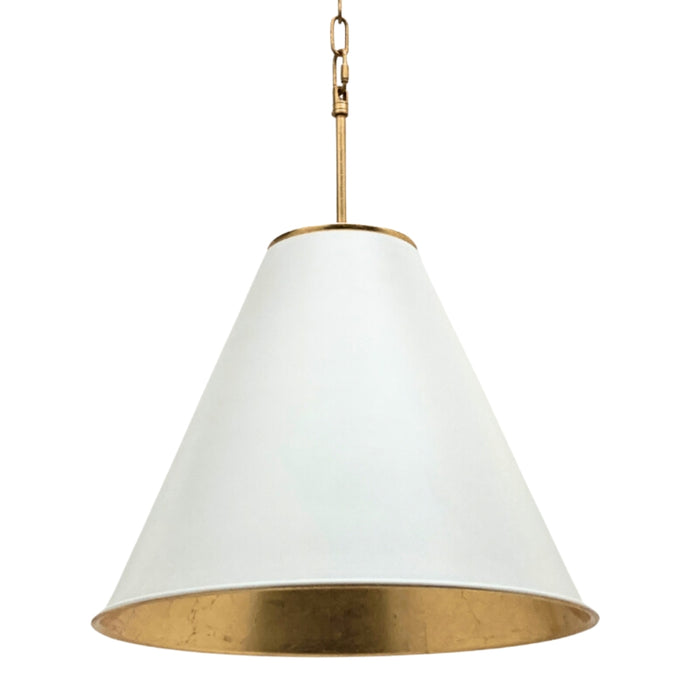 Moda Large Black or White and Gold Pendant Light