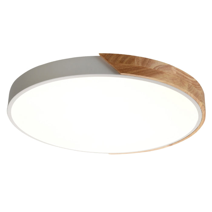 Alton Wood and White or Grey CCT LED Ceiling Light 2 Sizes