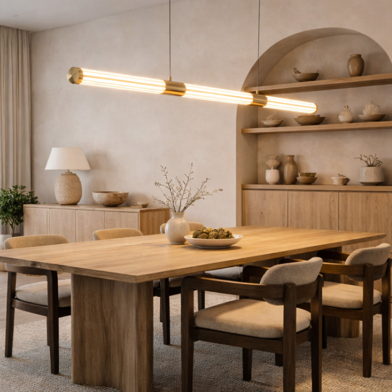 Wand Gold and Clear LED Slim Pendant Light - Lighting.co.za