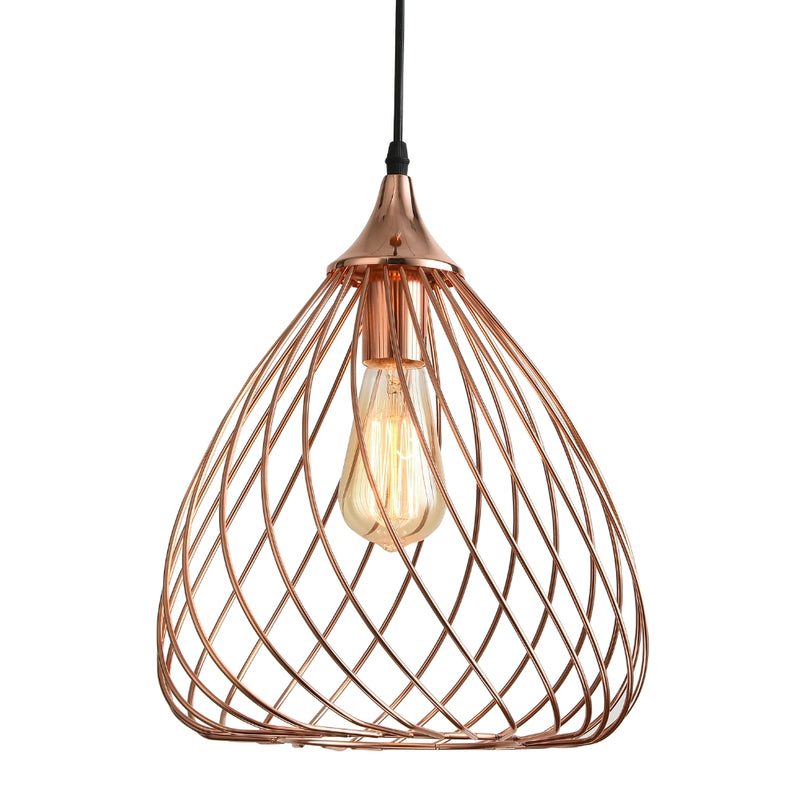 Vivian Shape 2 Rose Gold Pendant Light - Lighting.co.za