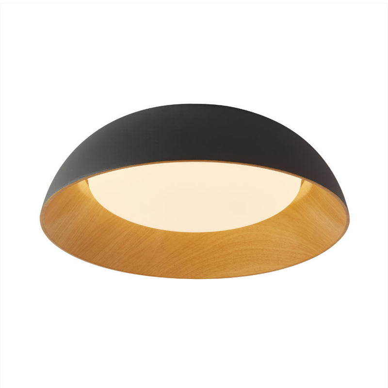 Pablo LED Black And Wood Grain Look Ceiling Light 2 Sizes - Lighting.co.za