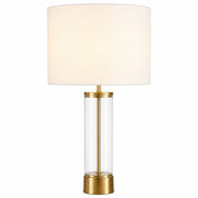 Paloma Clear Glass and Gold Table Lamp - Table Lamp - Lighting.co.za