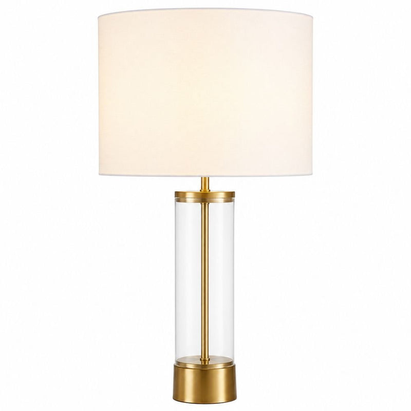 Paloma Clear Glass and Gold Table Lamp - Table Lamp - Lighting.co.za