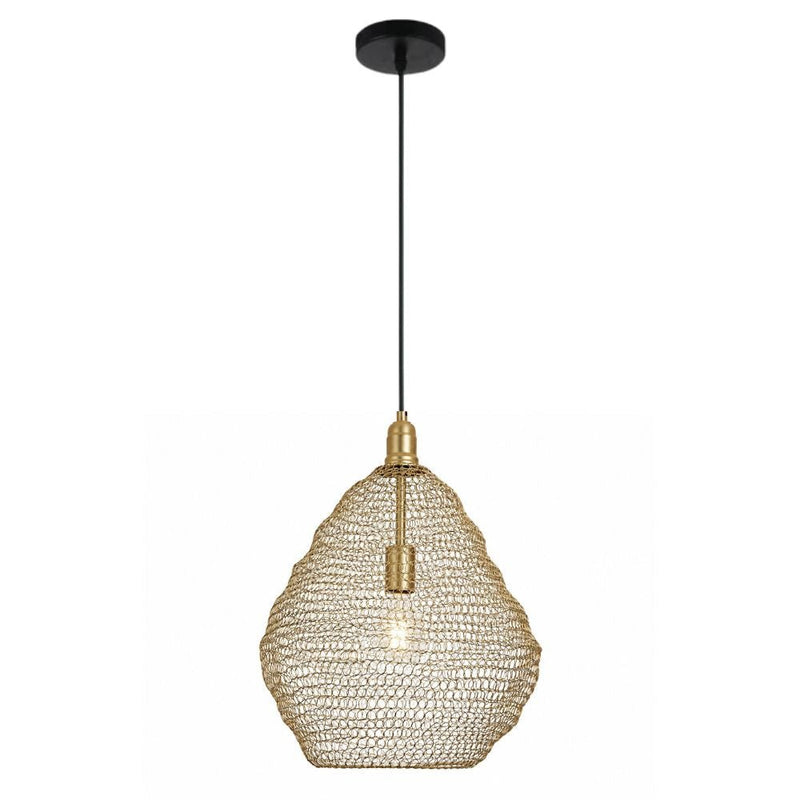 Pandora Black or Gold Wire Mesh Pendant Light - Pendant Light - Lighting.co.za