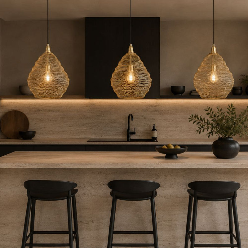 Pandora Black or Gold Wire Mesh Pendant Light - Pendant Light - Lighting.co.za