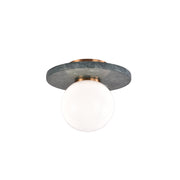 Pascal Black | White | Green Marble Disk Ceiling Light - Lighting.co.za