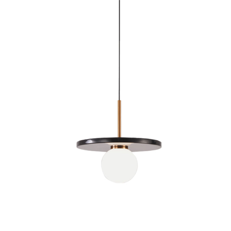 Pascal Black | White | Green Marble Disk Pendant Light - Lighting.co.za