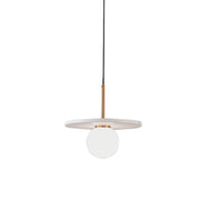 Pascal Black | White | Green Marble Disk Pendant Light - Lighting.co.za