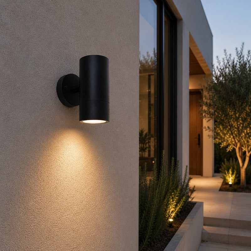 Paulie Up or Down Black Outdoor Wall Light