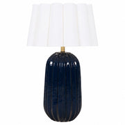 Pepino Navy with White Scallop Shade Table Lamp - Table Lamp - Lighting.co.za