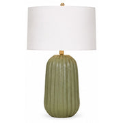 Pepa Sage Green with White Linen Shade Table Lamp - Table Lamp - Lighting.co.za