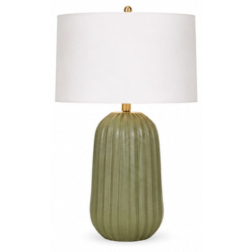 Pepa Sage Green with White Linen Shade Table Lamp - Table Lamp - Lighting.co.za