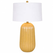 Pepa Yellow with White Linen Shade Table Lamp - Table Lamp - Lighting.co.za