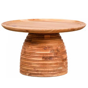 Phoebe Round Natural Acacia Wood Coffee Table - Coffee Table - Lighting.co.za