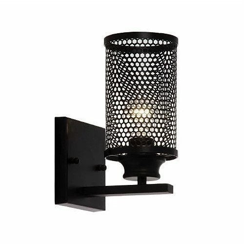 Pitch Black Mesh Shade Wall Light - Lighting.co.za
