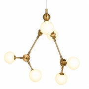 Pisa Brass And White Glass Molecule Pendant Light - Pendant Light - Lighting.co.za