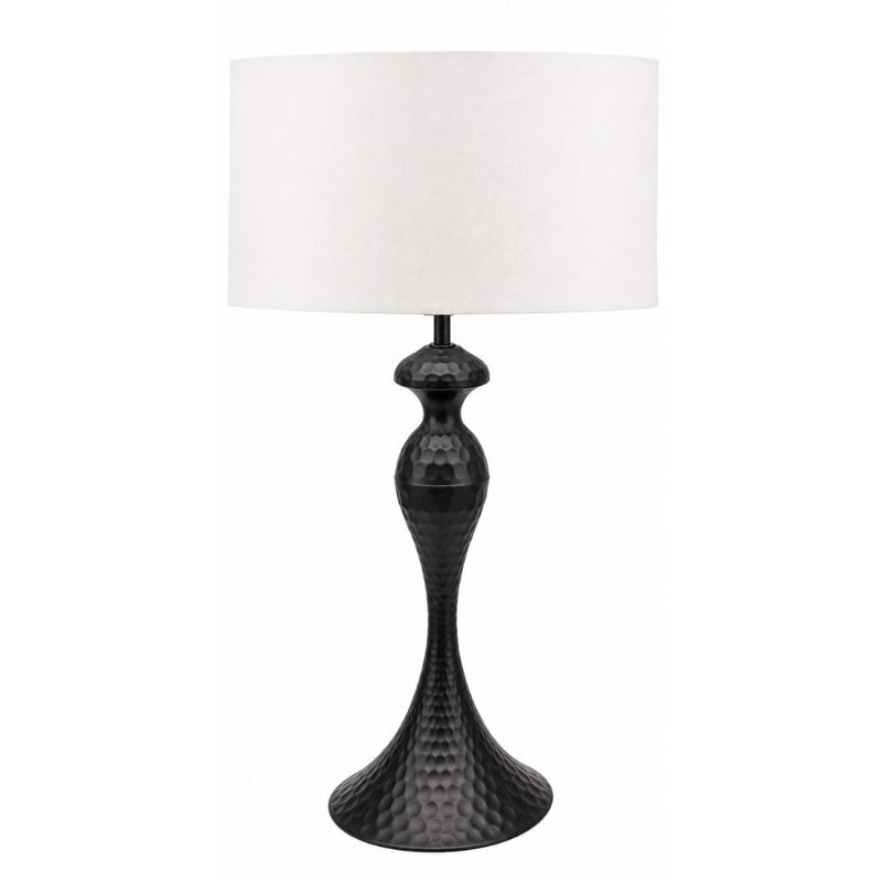 Portia Gold or Black Beaten Metal Table Lamp