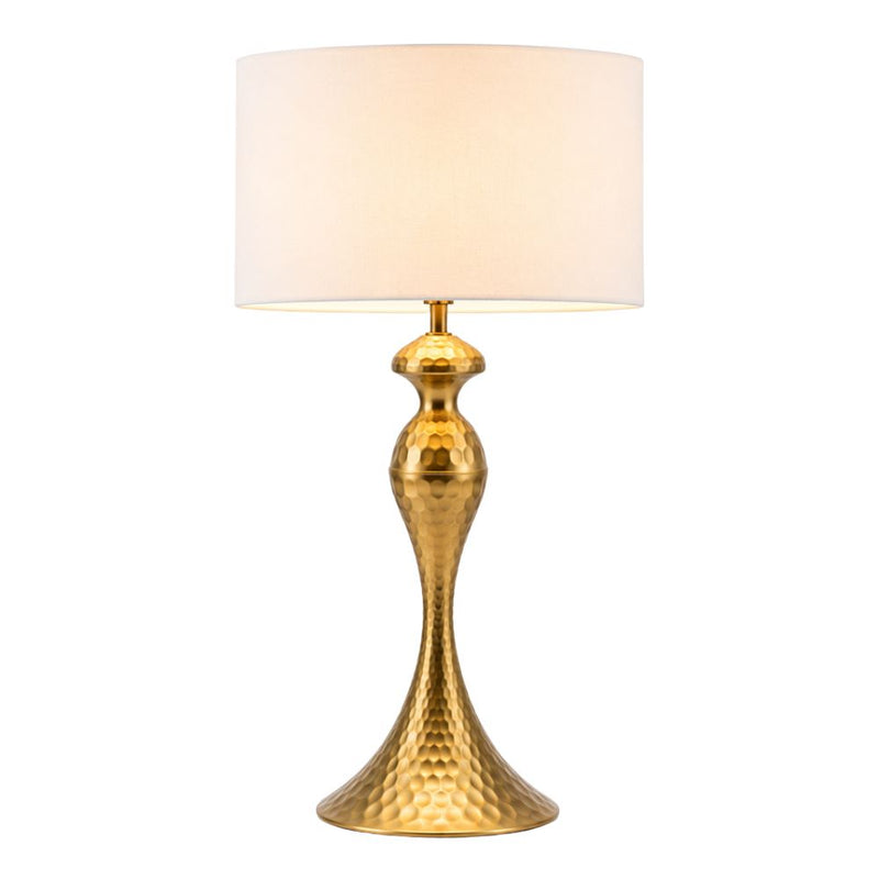 Portia Gold or Black Beaten Metal Table Lamp