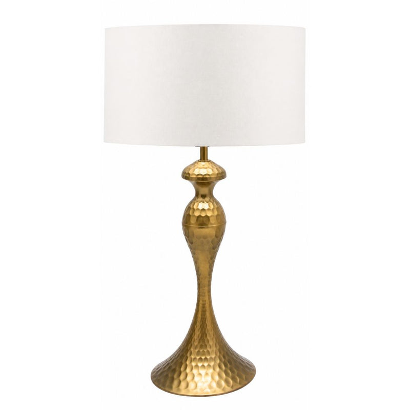Portia Gold or Black Beaten Metal Table Lamp