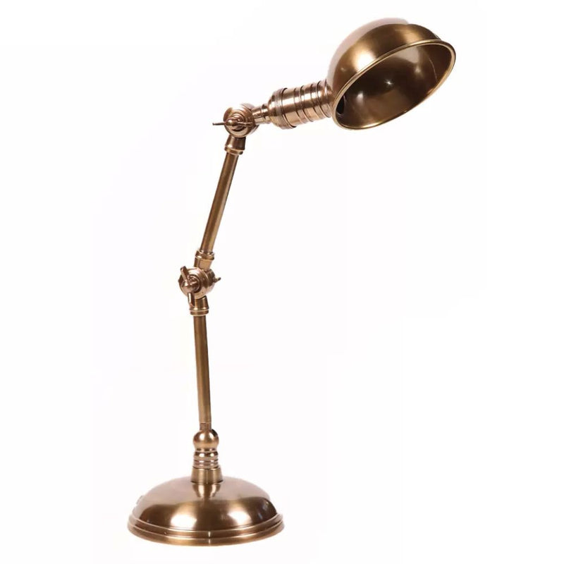 Princeton Vintage Brass Or Silver Adjustable Desk Lamp