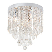Lumia Chrome and Clear Crystal Glass Ceiling Light - Lighting.co.za
