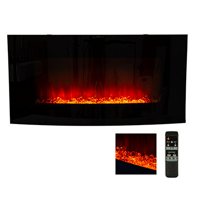 Decorative Fireplace Curved Indoor Heater with Diamonds — Lighting
