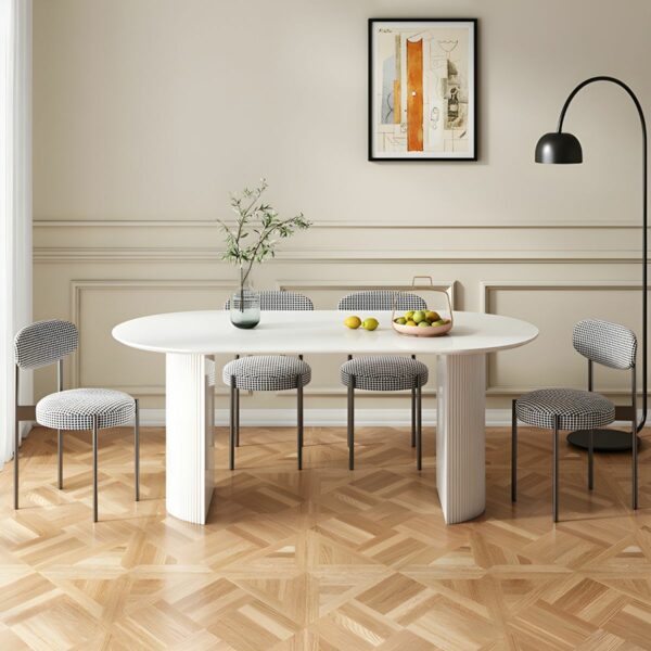 Roxby Long White Dining Table 2 Sizes - Lighting.co.za