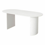 Roxby Long White Dining Table 2 Sizes - Lighting.co.za