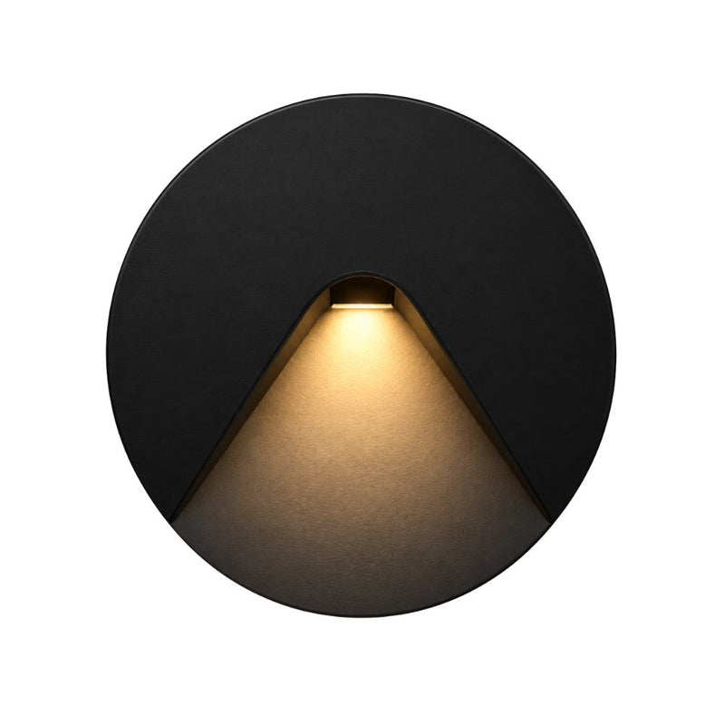 Rational Round Black or White LED Step Light