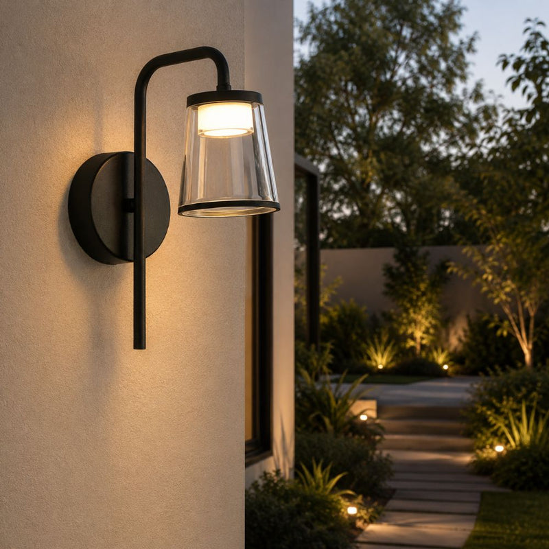 Raya Style 1 Black 10W LED Outdoor Wall Light - Outdoor Wall Light - Lighting.co.za