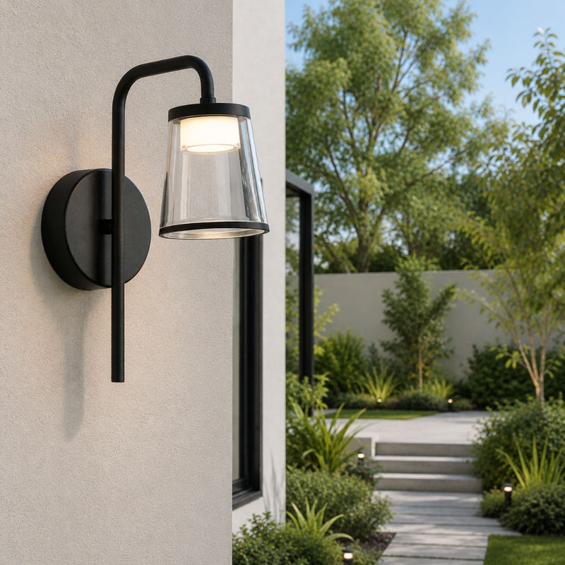 Raya Style 1 Black 10W LED Outdoor Wall Light - Outdoor Wall Light - Lighting.co.za