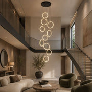 Ringfall Black Double Volume LED Cluster Pendant Light - Pendant Light - Lighting.co.za
